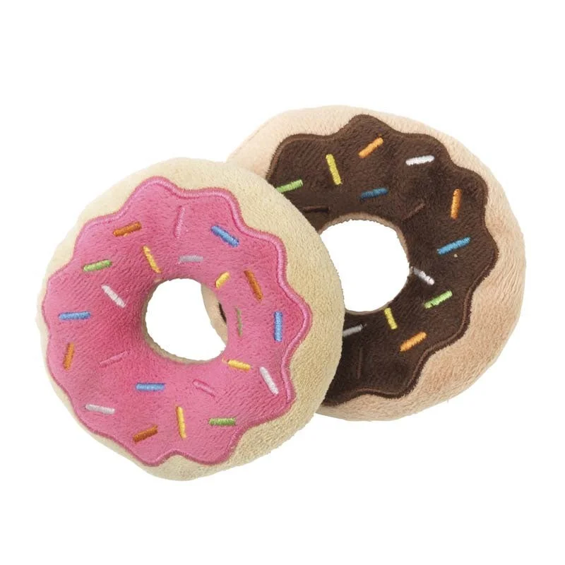 - Outdoor dog toy selectionFuzzyard Squeaky Donuts Dog Toy 2 pk