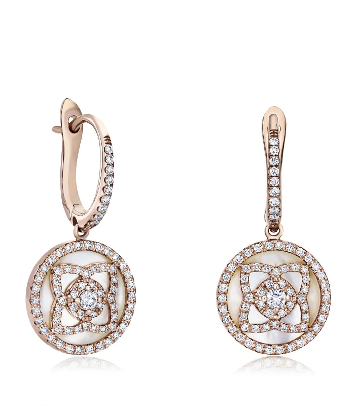 - Cat anti-jump window safety netRose Gold And Diamond Enchanted Lotus Drop Earrings