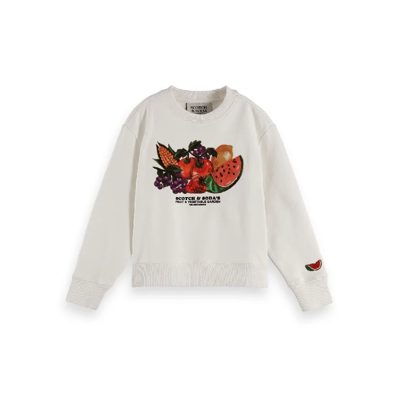 - Deodorizing cat litter tofu litterScotch Shrunk  Off White Relaxed Fit Fruit Artwork Sweatshirt