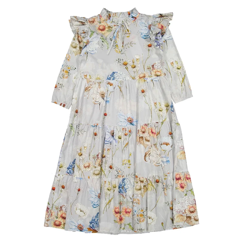 - Postoperative pet anti-licking Elizabethan collarChristina Rohde  Light Blue Floral Ruffle Sleeve Maxi Dress