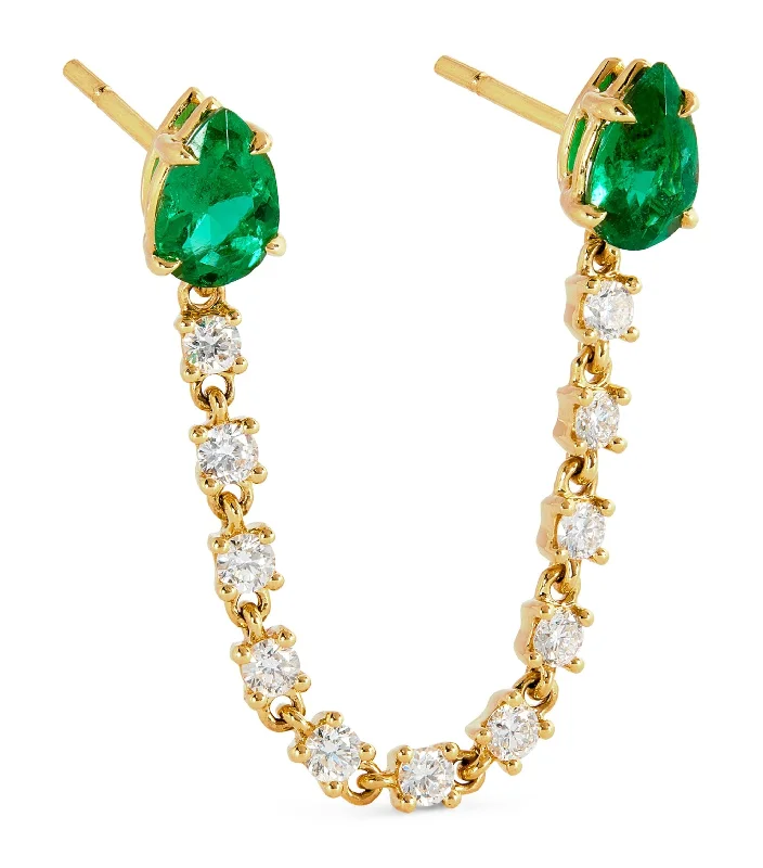 - Elderly dog ​​joint care mattressYellow Gold, Emerald and Diamond Double Pear Single Earring