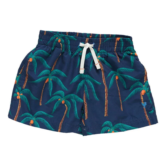 - Car dog seat beltPink Chicken Swim Trunk - Navy Palm Trees