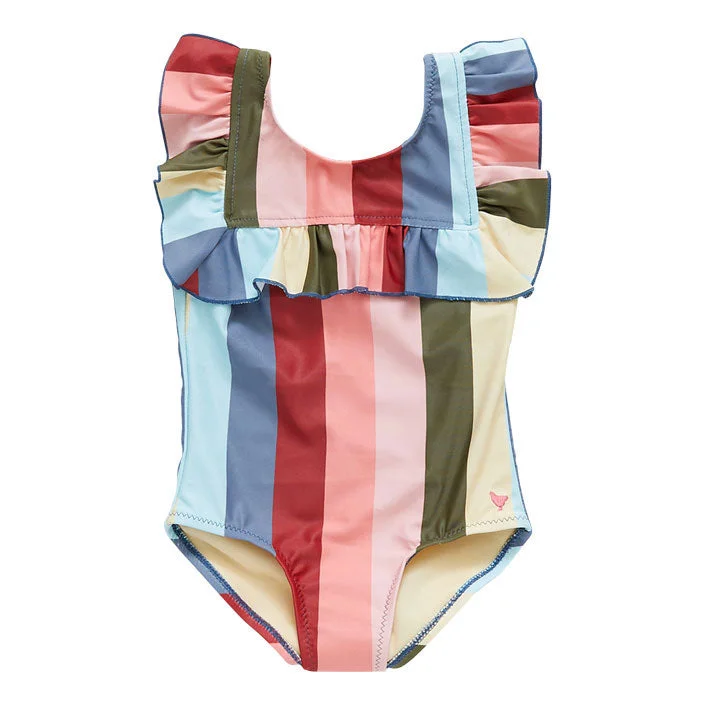 Pet ProductsPink Chicken Quinn Suit - Multi Wide Stripe