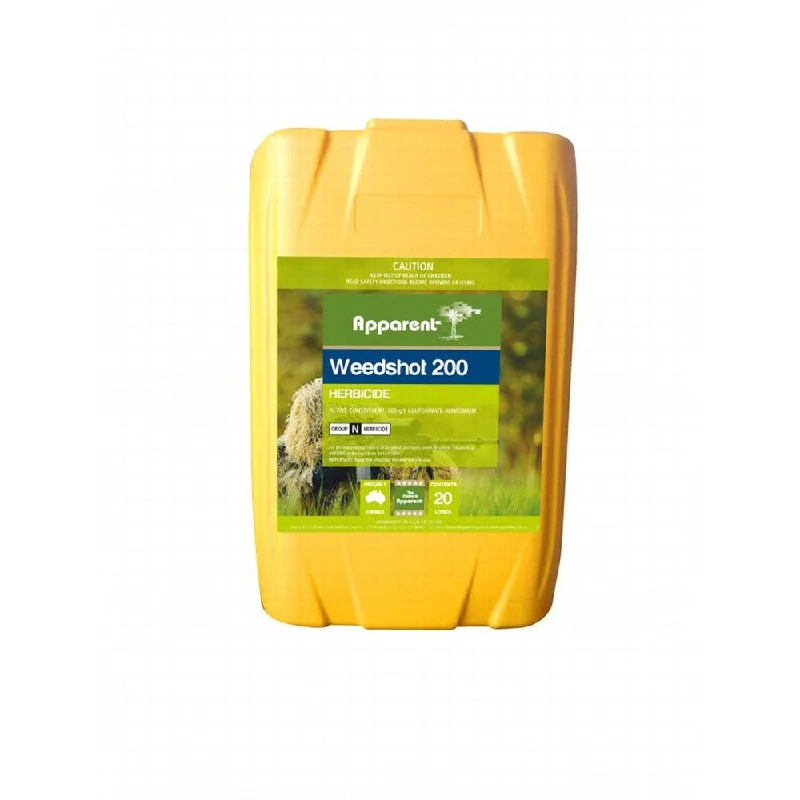 Pet ProductsApparent Weedshot 20L Active: 200g/L GLUFOSINATE-AMMONIUM Comparable to Bayer Basta