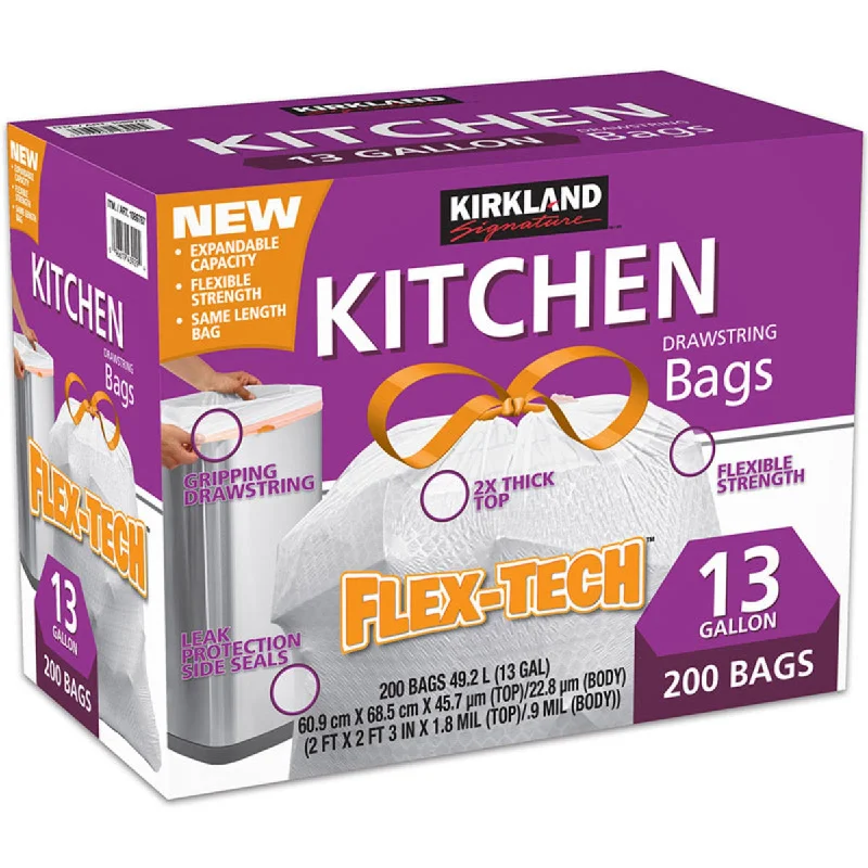  -Anti-scratch sofa protective coverKirkland Signature Pack of 200 Drawstring Kitchen Bags (49.2L Bags)