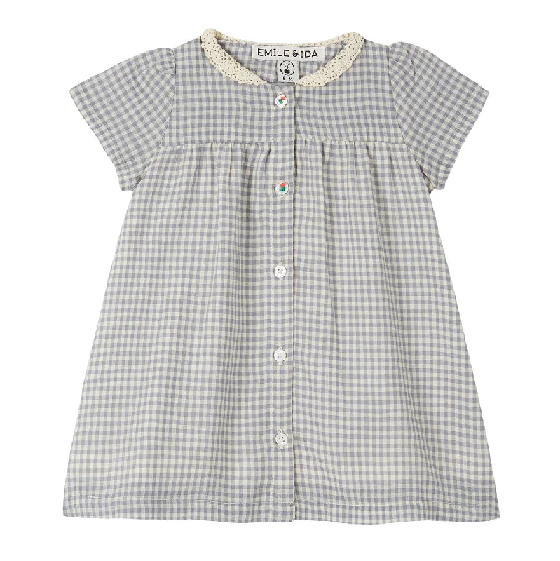 - Pet vitamin complex nutrition tabletsEmile et Ida Blue Gingham Baby Dress