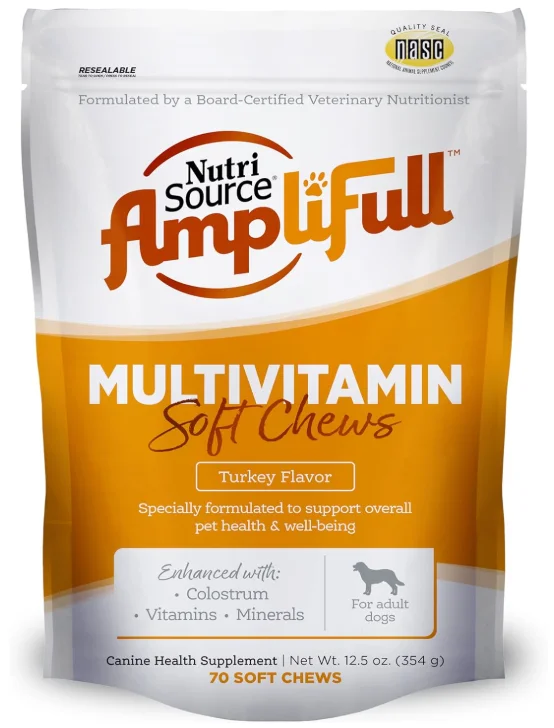 - Pet fence foldable indoorNutriSource AmpliFull Turkey Flavor Multivitamin Soft Chews for Dogs, Daily Supplement with Bovine Colostrum, Essential Vitamins & Minerals for Overall Health, 70 Chews (1 Pack)