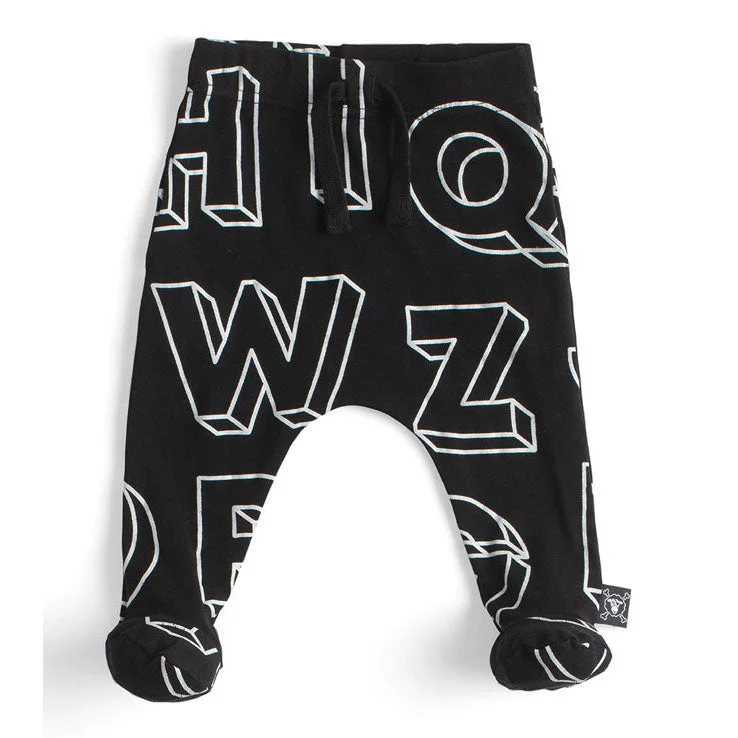 - Dog anti-slip matNUNUNU Black A To Z Footed Sweatpants