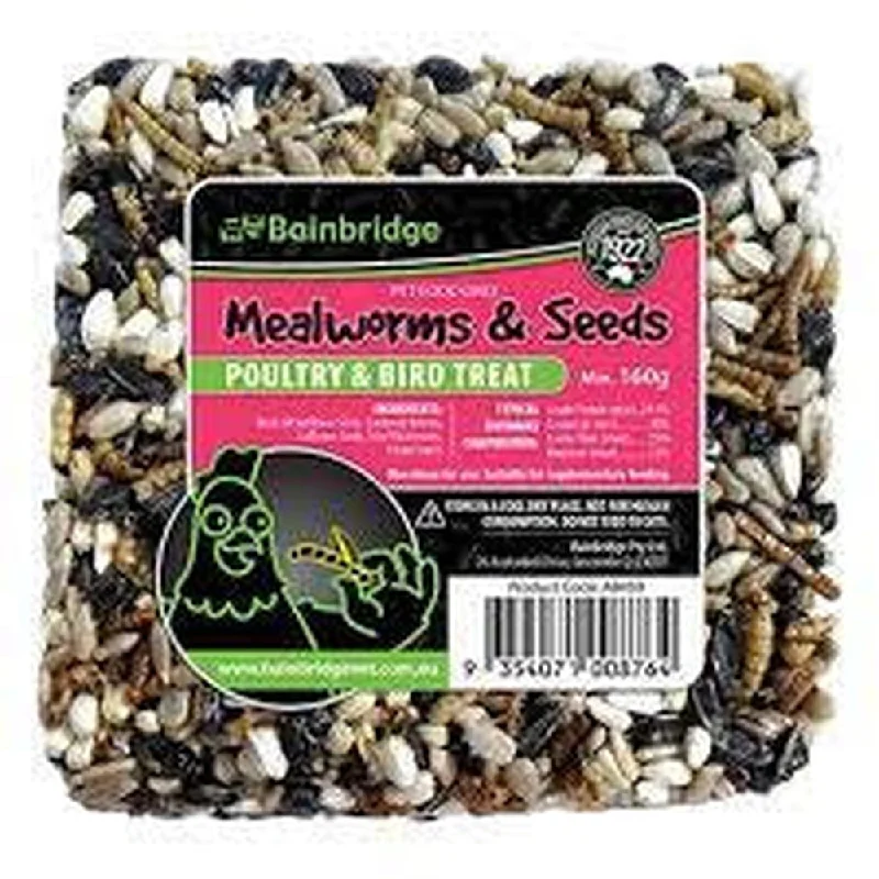 - Foldable and portable cat bagBainbridge Mealworms and Seeds Treat Block 160g