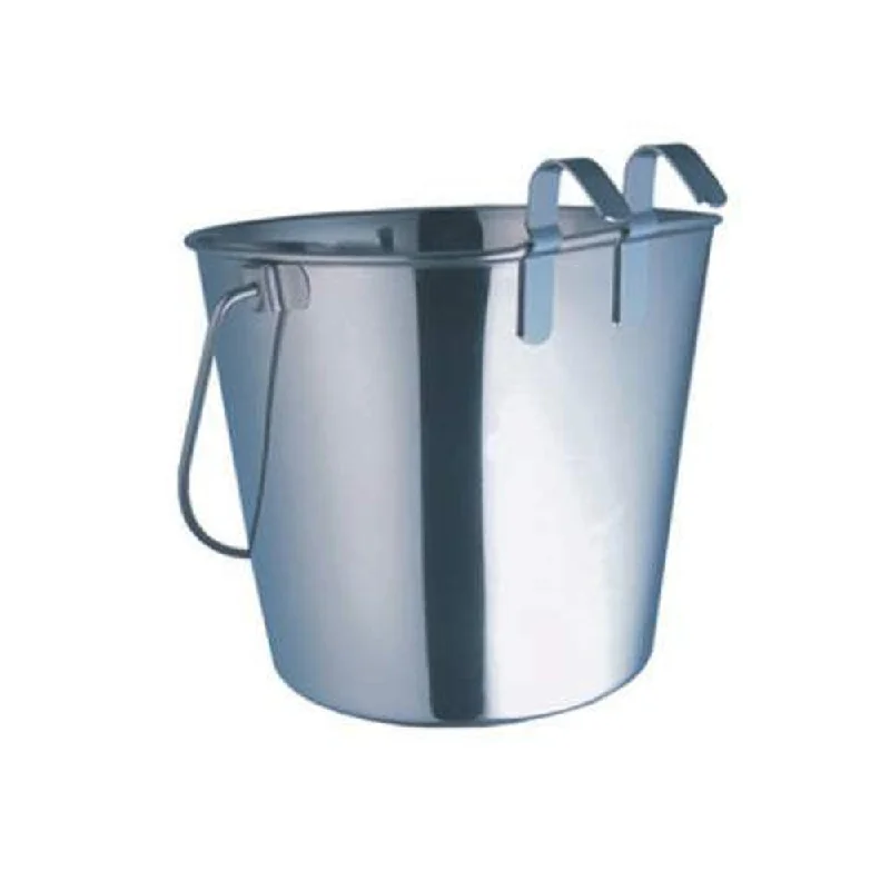  -Splash-proof food bowl AND Anti-choking slow food bowlStainless Steel Flat Sided Bucket with Hooks 3.4L