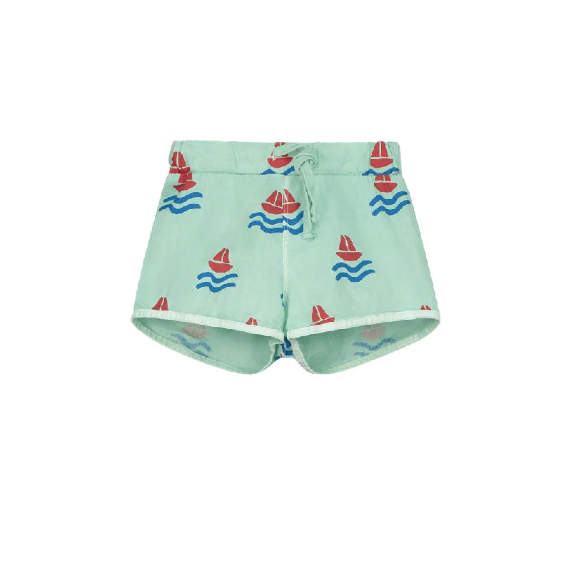 ---Bonmot Dusty Aqua Boats Swimshorts