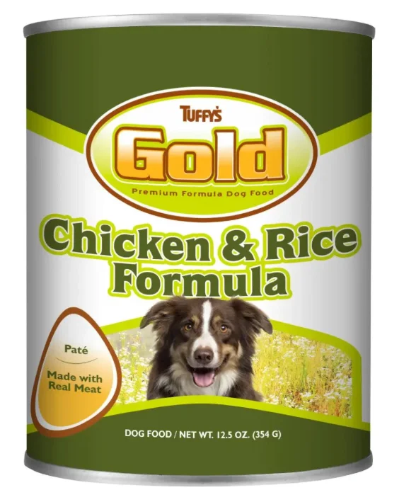 ---Tuffy's Gold Chicken & Rice Canned Dog Food 12.5 oz