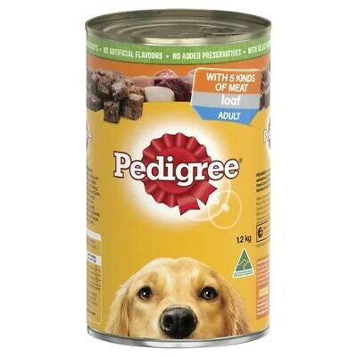 Pet ProductsPedigree 1.2kg  Loaf with 5 Kinds of Meat (12 cans)