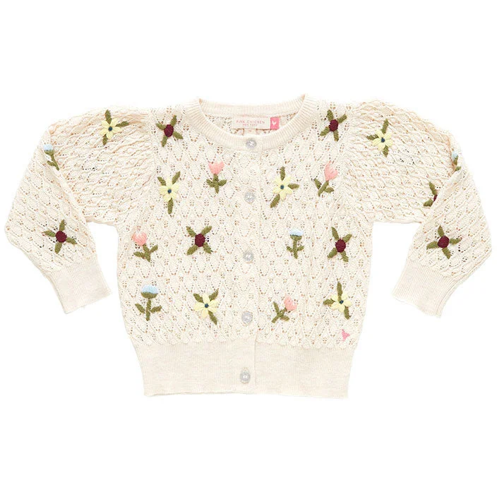 - Automatic temperature adjustment cat bedPink Chicken Constance Sweater - Floral Embroidery