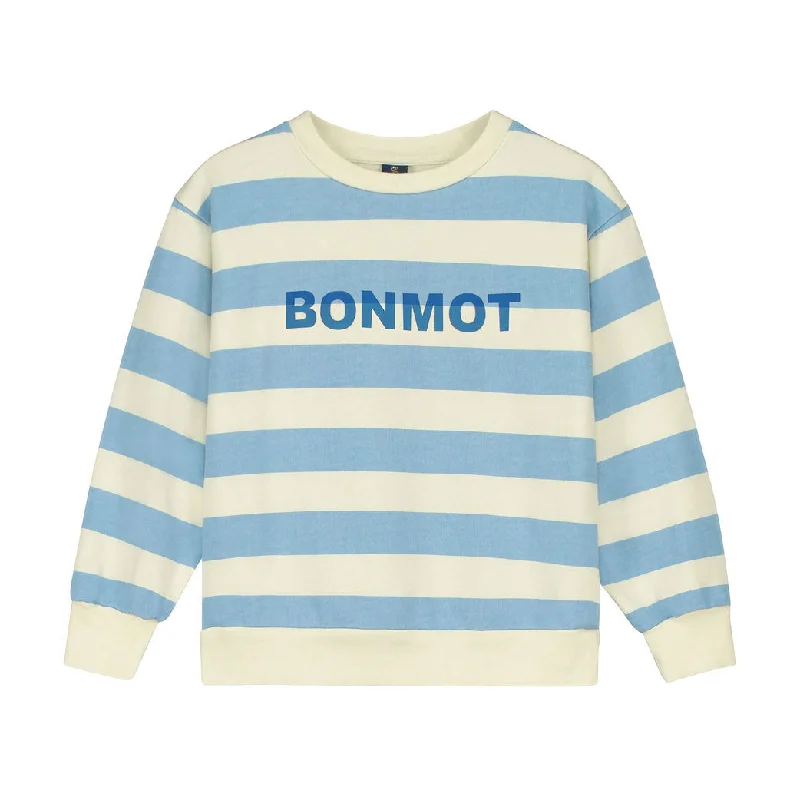 - Rabbit grass rack to prevent waste food boxBonmot Light Blue Stripe Sweatshirt