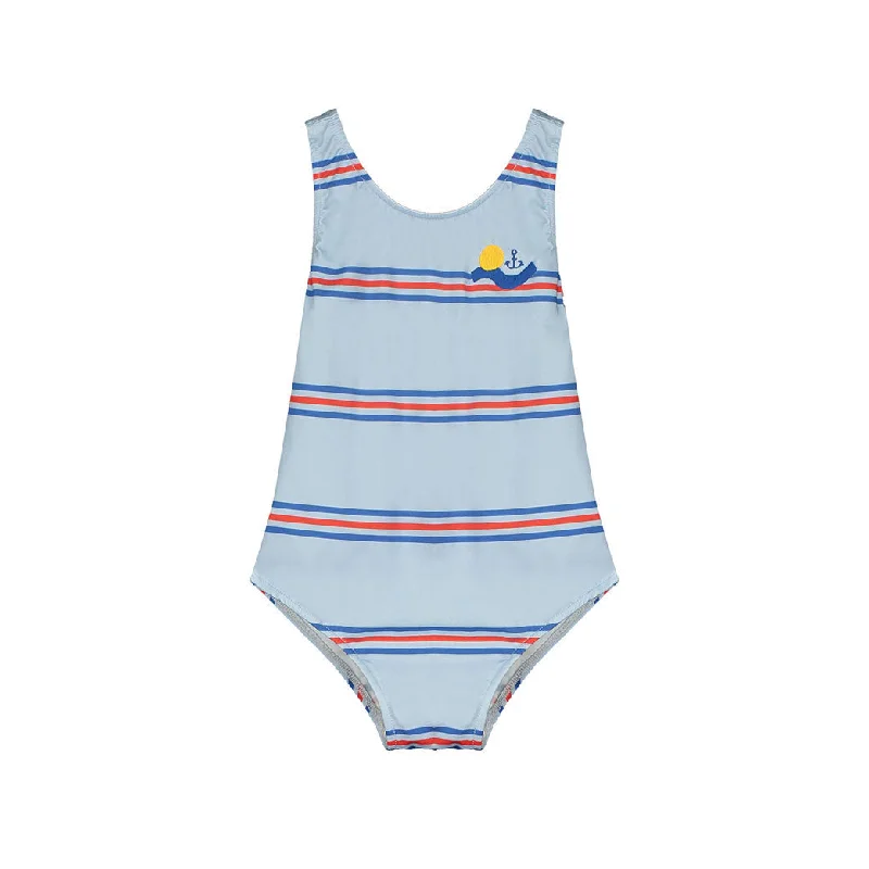 - Pet tear stain cleaning wipesBonmot Light Blue Stripes Swimsuit