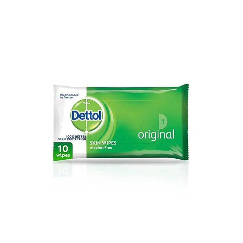 ---Dettol Original Antibacterial Skin and Surface Wipes 10s