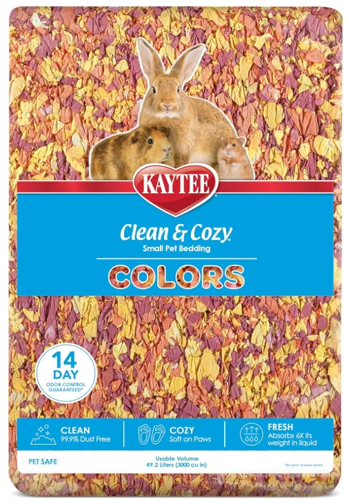 Pet ProductsKaytee Clean & Cozy Colors, Small Animal Bedding with Extreme Odor Control, Sunset 49.2 Liters