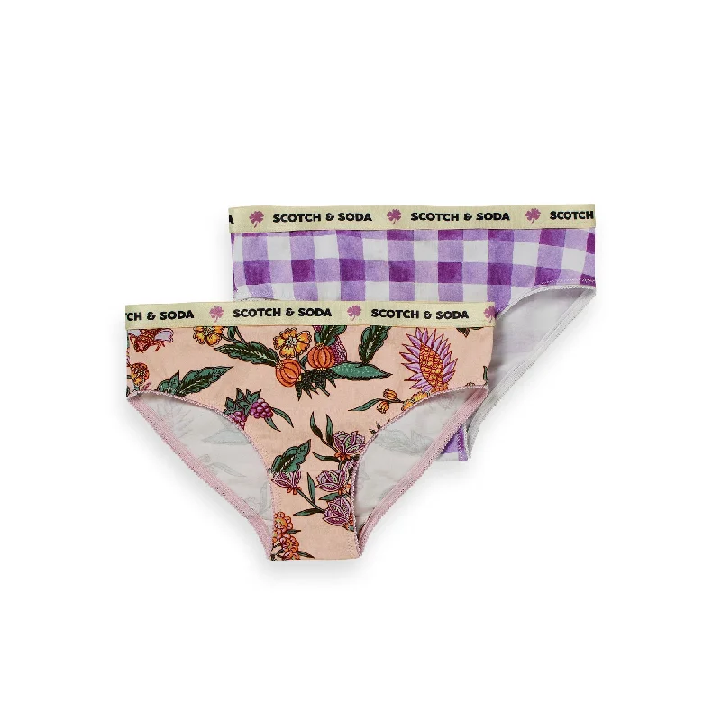 - Cat anti-jump window safety netScotch Shrunk Flower/Checkered All Over Printed Duo Briefs Pack