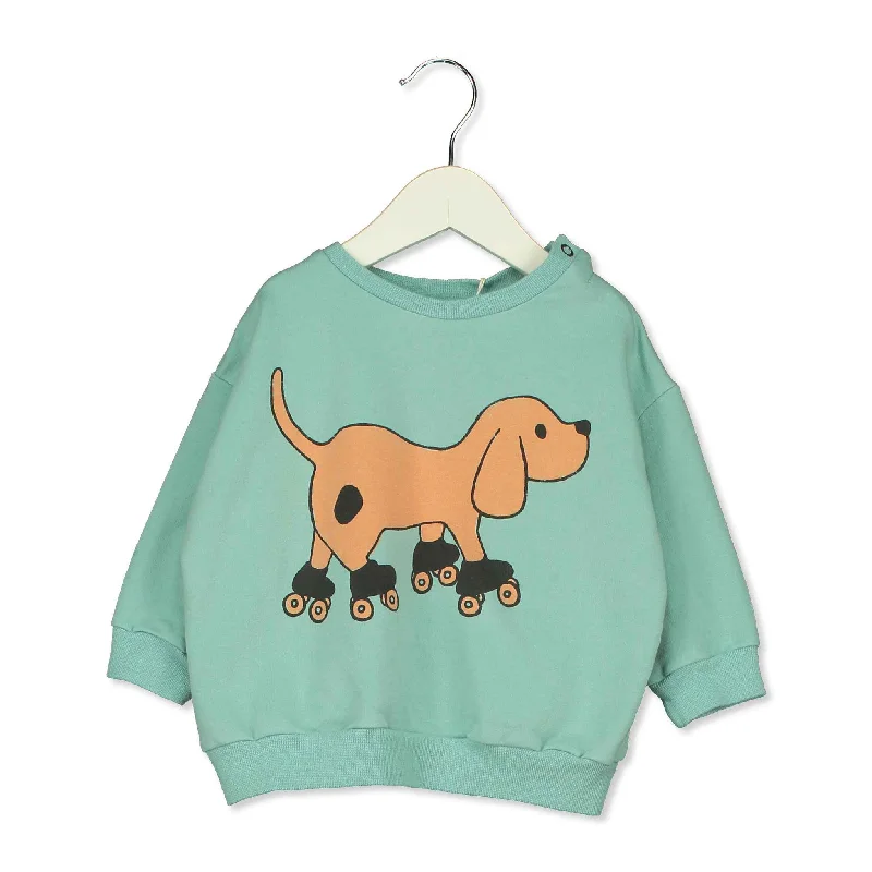 - Pet fence foldable indoorLotieKids Seagreen Skating Dog Baby Sweatshirt