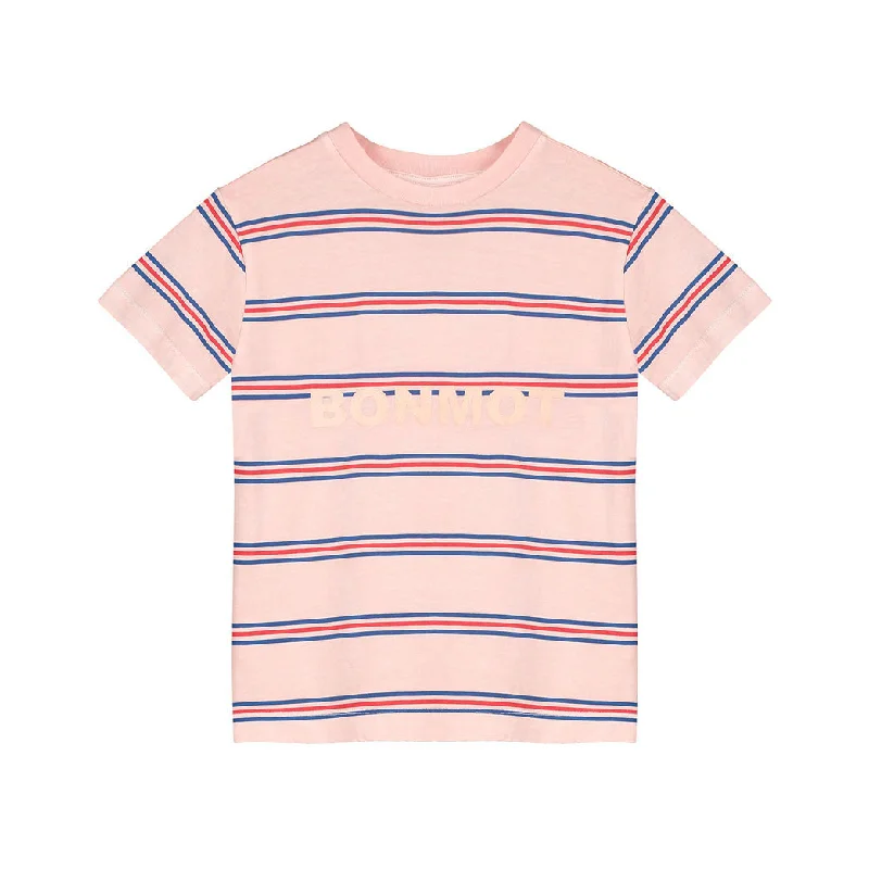 - ​​Pet toys under    yuanBonmot Dusty Pink Stripes T-shirt