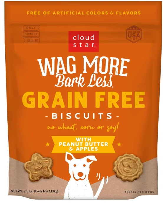 - Pet vitamin complex nutrition tabletsCloud Star Wag More Bark Less - Dog Treats - Crunchy Biscuits - Grain Free Peanut Butter & Apples - 2.5 lb Pouch