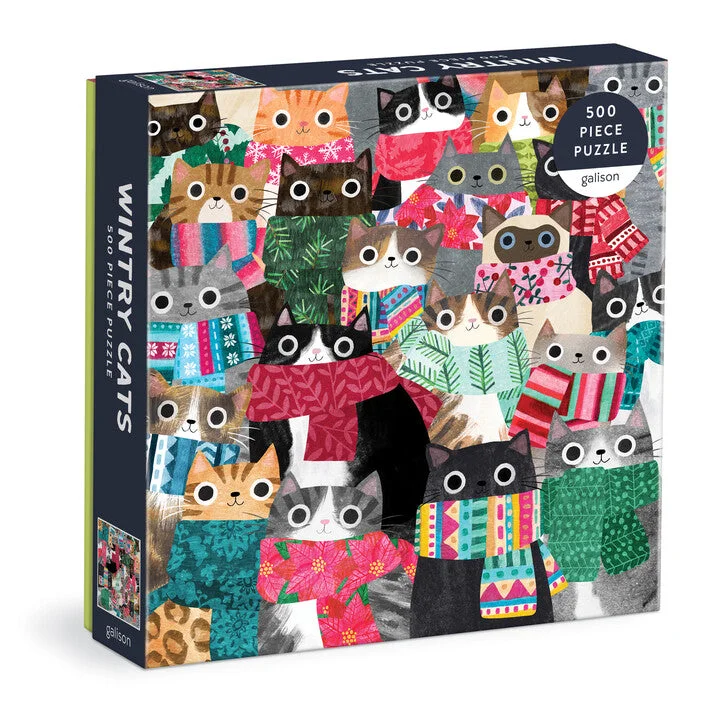 - Foldable and portable cat bagWintry Cats 500 Piece Puzzle