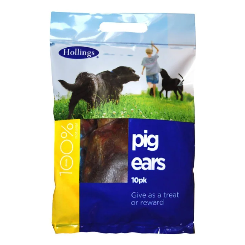  -Cost-effective dog foodHollings Pigs Ears Dog Treats 10 per pack