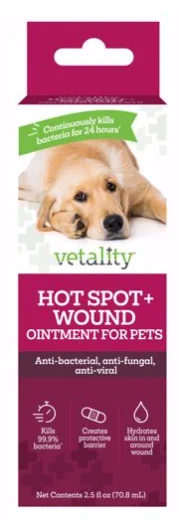 - ​​Pet toys under    yuan2.5 OZ. VETALITY HOT SPOT + WOUND OINTMENT FOR PETS