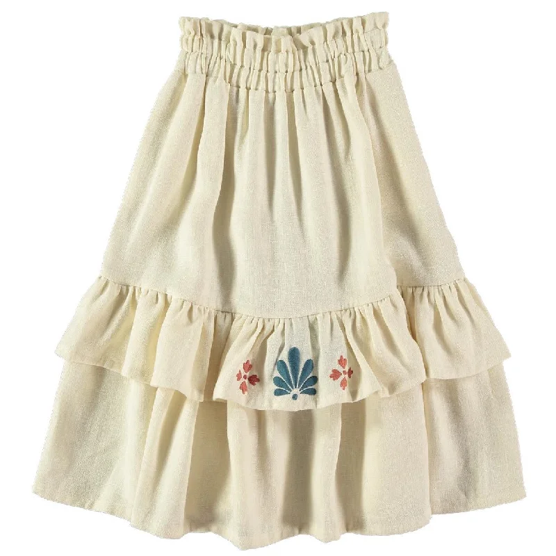 - Remote interactive pet feederBelle Chiara Beige Thick Linen Sibyl Skirt