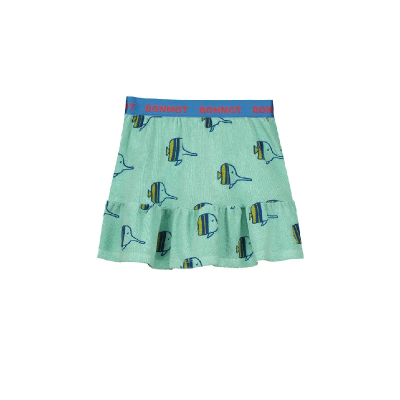 - Summer pet ice matBonmot Dusty Aqua Fishes Terry Skirt