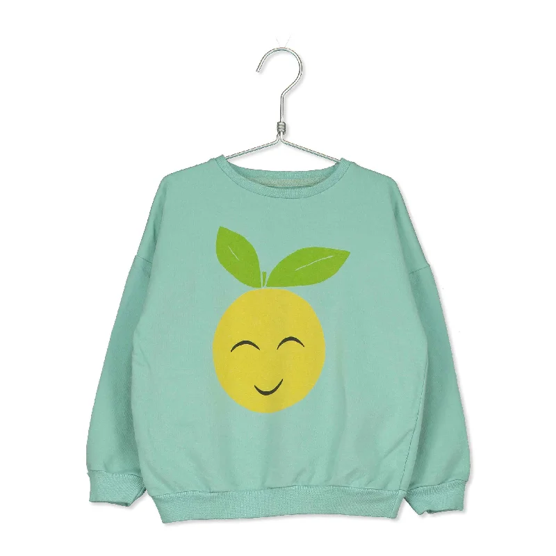 - Remote interactive pet feederLotieKids Seagreen Smiley Grapefruit Sweatshirt