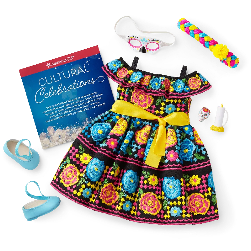 - ​​Pet toys under    yuanDía de Muertos Celebration Outfit for 18-inch Dolls