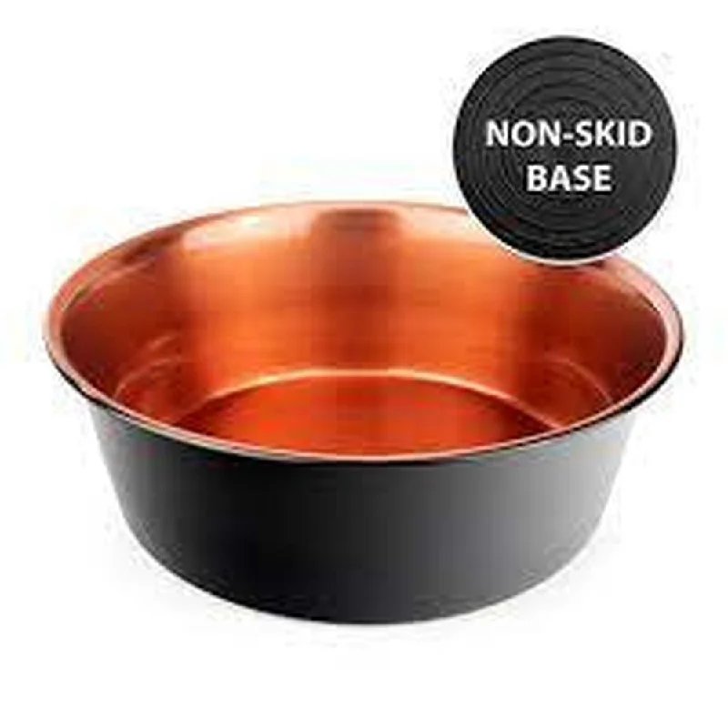 - Smart cat litter box with automatic cleaningDog Bowl Stainless Steel Non-Skid - Black & Copper