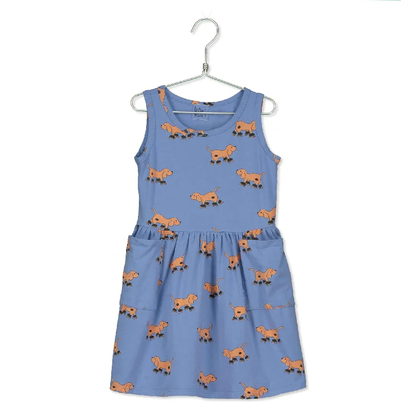 - Pet smart GPS locatorLotieKids Blue Dogs Dress Sleeveless Pockets