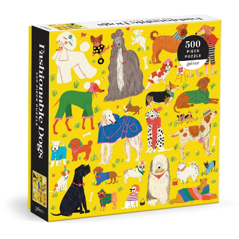 - Foldable and portable cat bagFashionable Dogs 500 Piece Puzzle