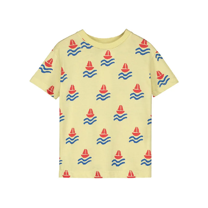 - Organic cotton dog bibsBonmot Melow Yellow Allover Boats T-shirt