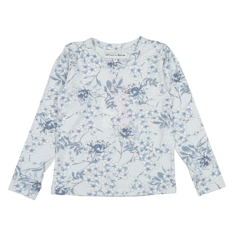 ---Christina Rohde Light blue Flowers Tee