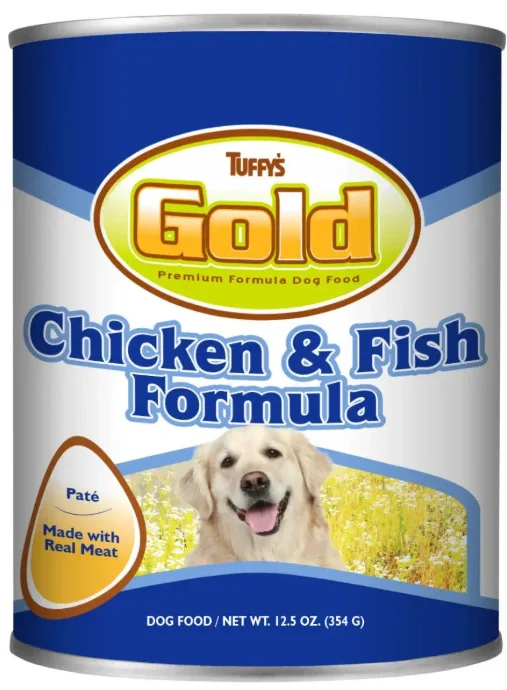 - Custom pet birthday cakeTuffy's Gold Chicken & Fish Canned Dog Food 12.5 oz