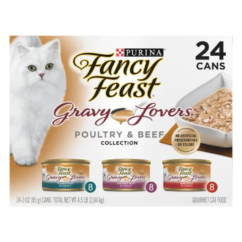    - Cat food for immune system support  Fancy Feast Gravy Lovers Variety Pack Canned Cat Food