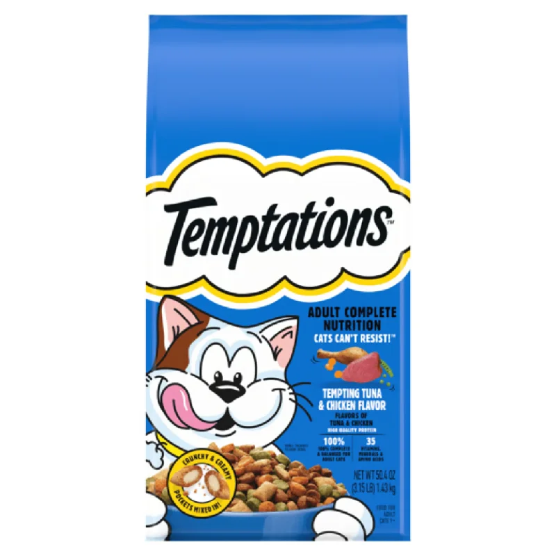    - Cat food for multi-cat households  Whiskas Temptations Tempting Tuna & Chicken Dry Cat Food