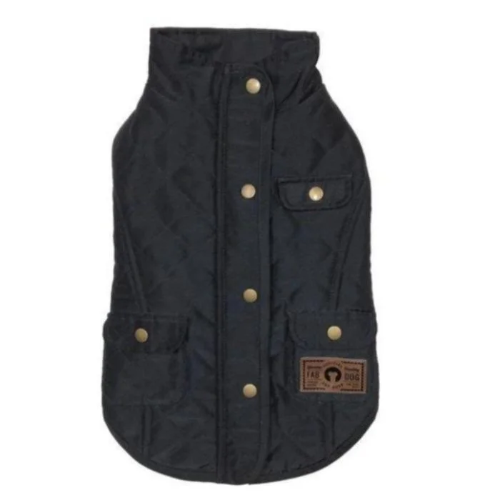 Dog clothesFabdog | Quilted Barn Coat - Black