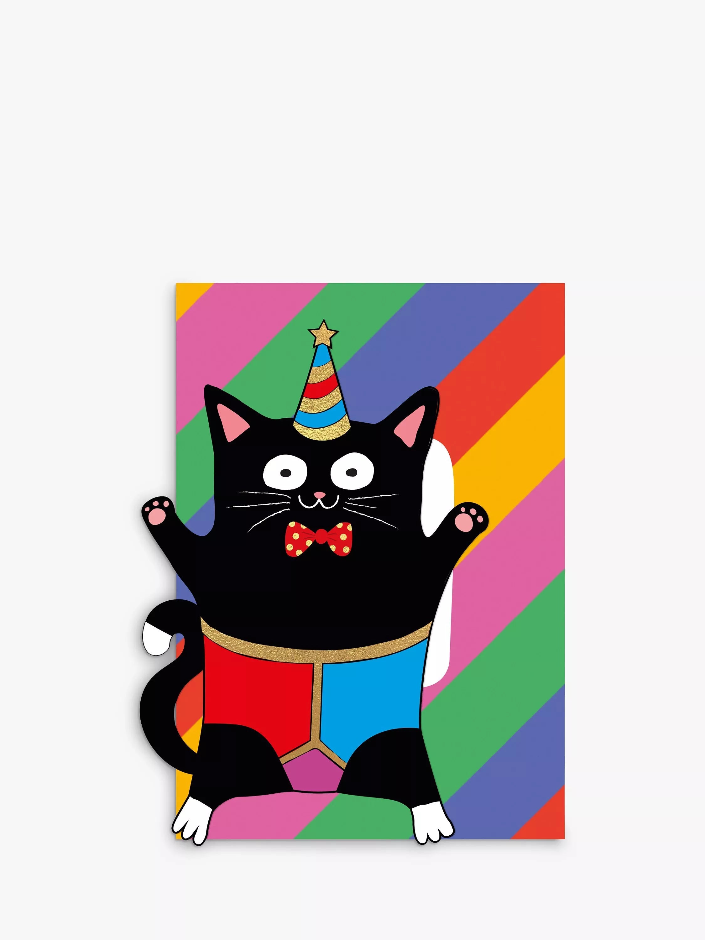    - High-fiber cat food  Tache Crafts Party Cat Birthday Card