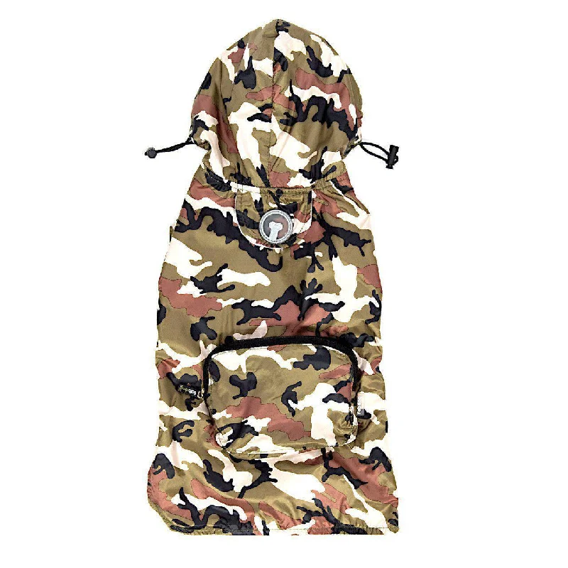 Pet raincoatFabdog | Camo Packaway Dog Raincoat