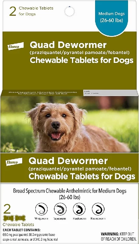 Pet ProductsQuad Dewormer Chewable Tablets for Dogs